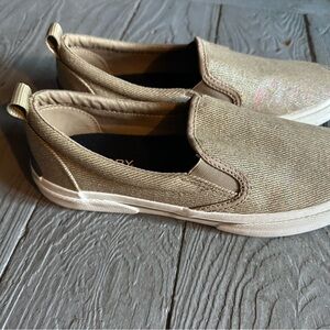 Sperry Gold Sneakers with Sleek Slip-On Design